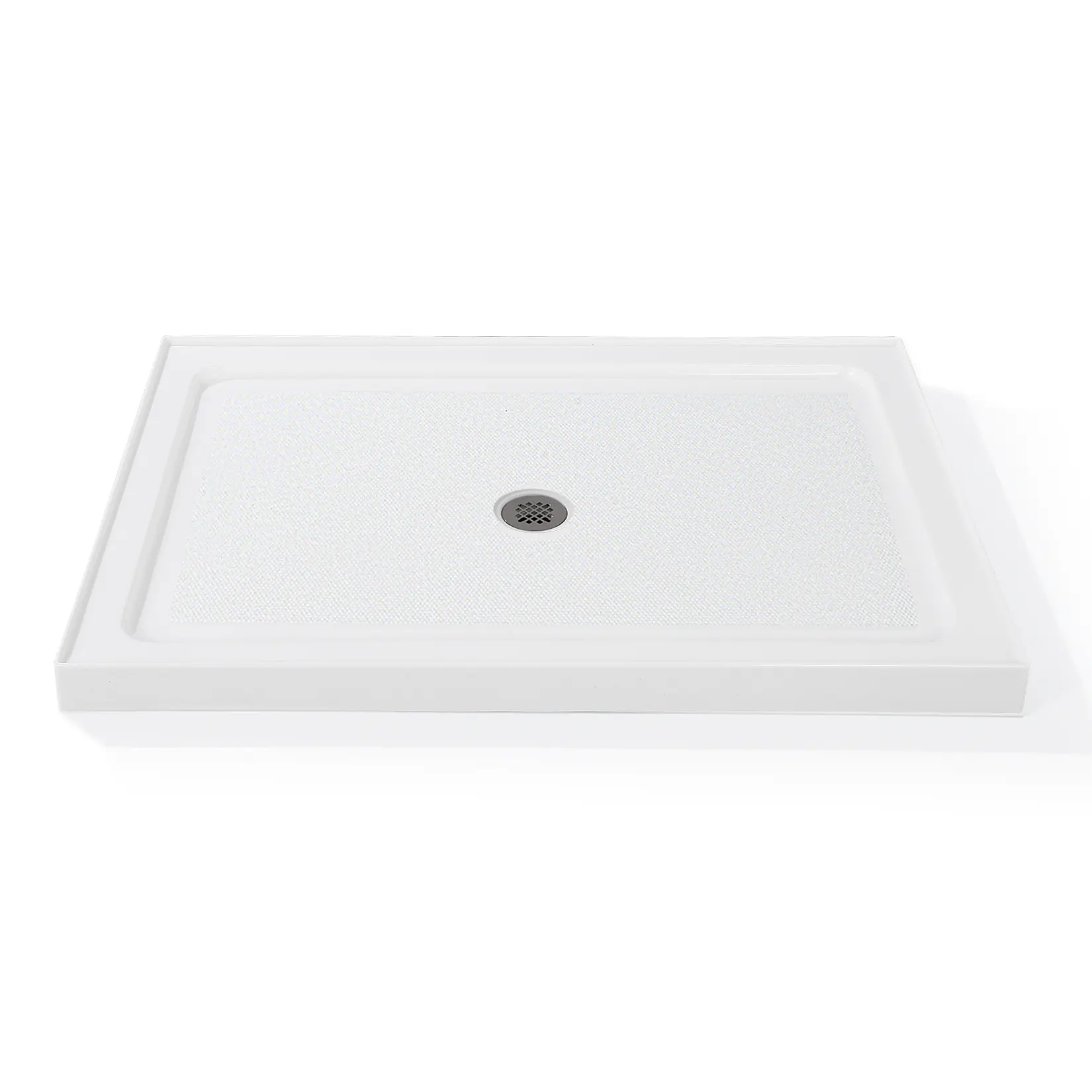 Garvee Upgraded-Shower Base Pan, 48*32 Inches Rectangular Acrylic Tray, Non Slip Surface, Wear Resistant Material, Center Drain Design, Simple Installation, Easy to Clean, for Modern Bathroom Renovation