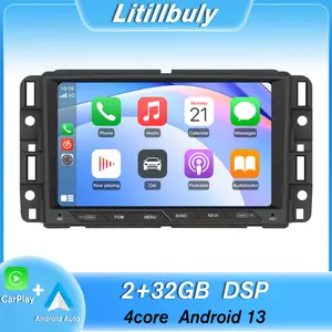 Car Stereo for Chevrolet Silverado GMC Sierra Yukon 2007-2013  touch screen has Android Auto Wireless Carplay, Bluetooth WIFI supports GPS Navigation