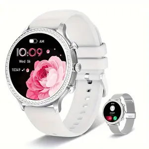 Women's Smart Watch Gift, Full Touch Screen, Smart Call Watch, Can Listen to and Call IOS and Android Phones, Message Push, Pedometer, Distance, Calories, Sport Mode, Smart Sport Bracelet, Weather, Stopwatch, Tim