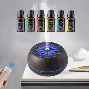 550ml Diffuser  6 Long Lasting Oils  Soundwave Humidification, Timer & Ambient Light for 800sqft Rooms