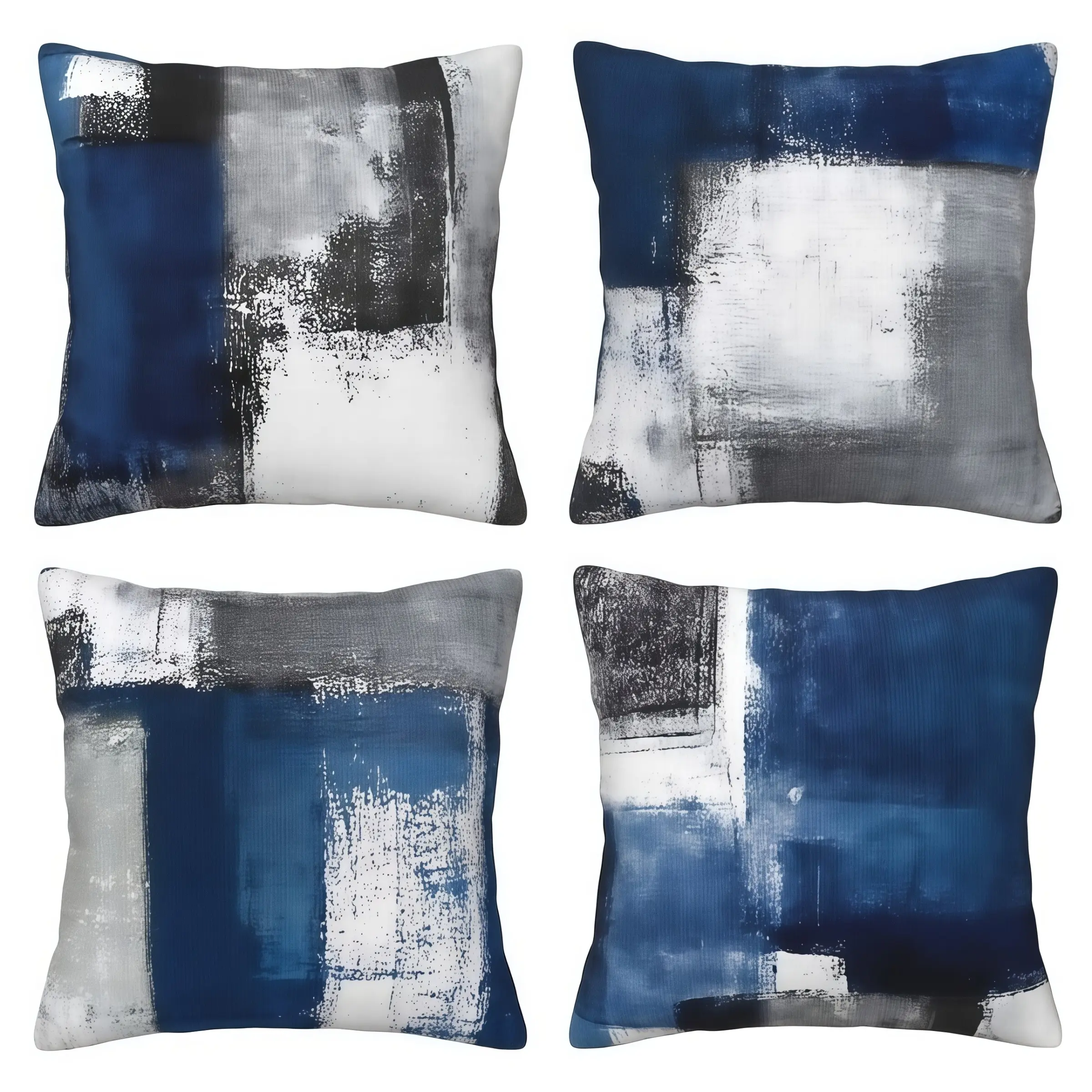 4pcs-Abstract -Themed Throw Pillow Covers, Abstract Design Throw Pillow Covers - Blend, for Sofa, Couch & Bedroom - Contemporary, Modern Style, Ideal for Home & Party Decor, Decorative Accessories, Single Sided Printing, No Pillow Core