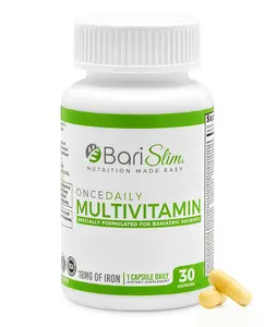 BariSlim Once Daily Bariatric Multivitamin Capsule - 18mg of Iron - Bariatric Vitamin & Supplement | 30 Day Supply