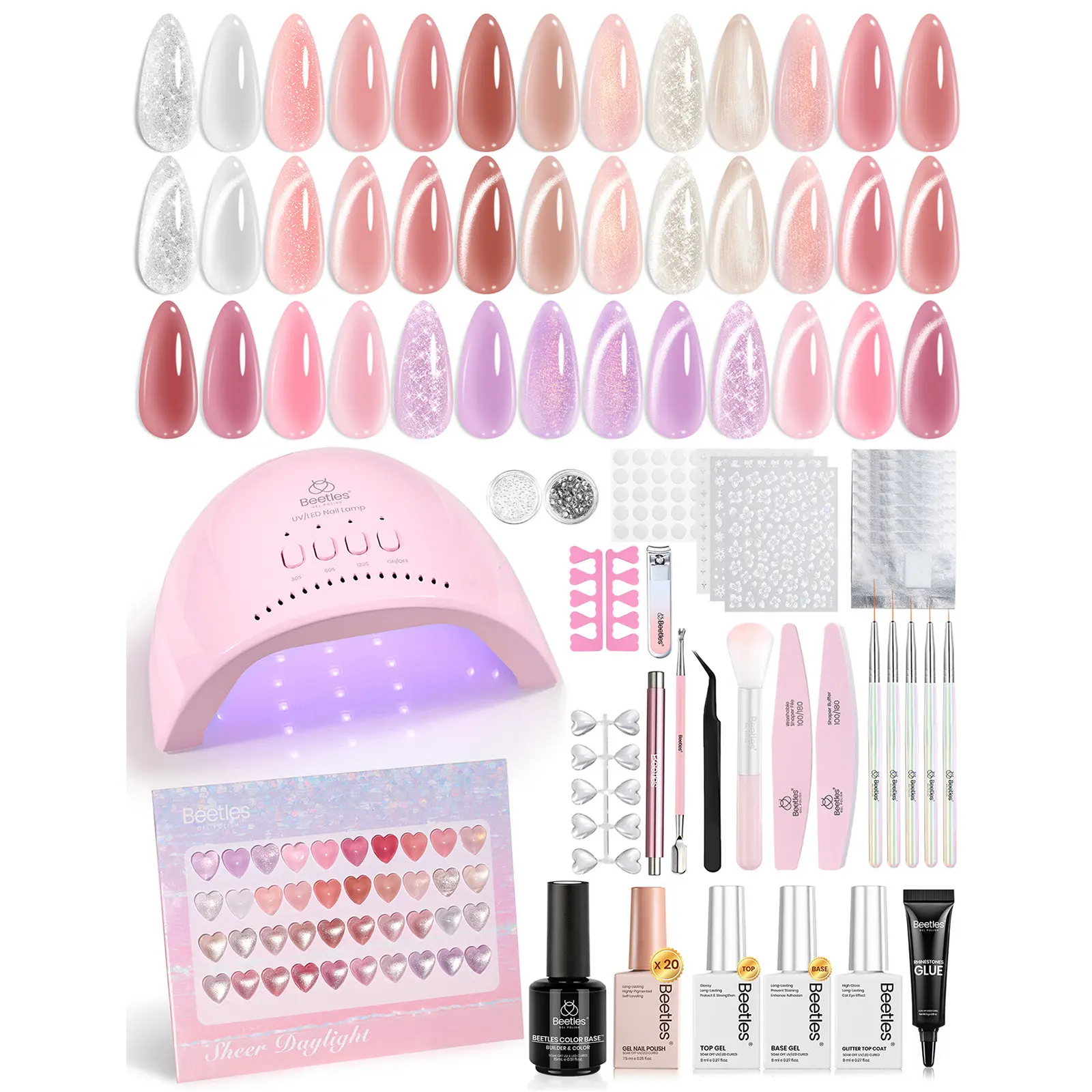 Beetles Gel Nail Polish Kit -20 Color Gel Nail Polish Set Nails Kit with Top Base Coat, Nails Art Tools Kit Diverse DIY Women Teens Girls Gifts Beetles Gel Nail Polish Kit -20 Color Gel Nail Polish Set Nails Kit with Top Base Coat, Nails Art Tools Kit Diverse DIY Women Teens Girls Gifts