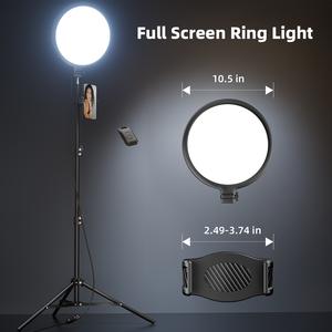 (TikTok MUST-HAVE) Weilisi 10.5" Ring Light with 69" Tripod Stand, Phone Holder & Remote – Dimmable LED Circle Light for Live Streaming, Makeup, YouTube, TikTok, Selfie Photography (Compatible with iPhone/Android)