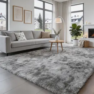 H&D H&D GLOBAL TRADING INC Ultra Soft Memory Foam Rug - Dense Fibers, Thick Plush, Non-Slip, Durable Rugs for Bedroom, Aesthetic Room Decor Household Carpet
