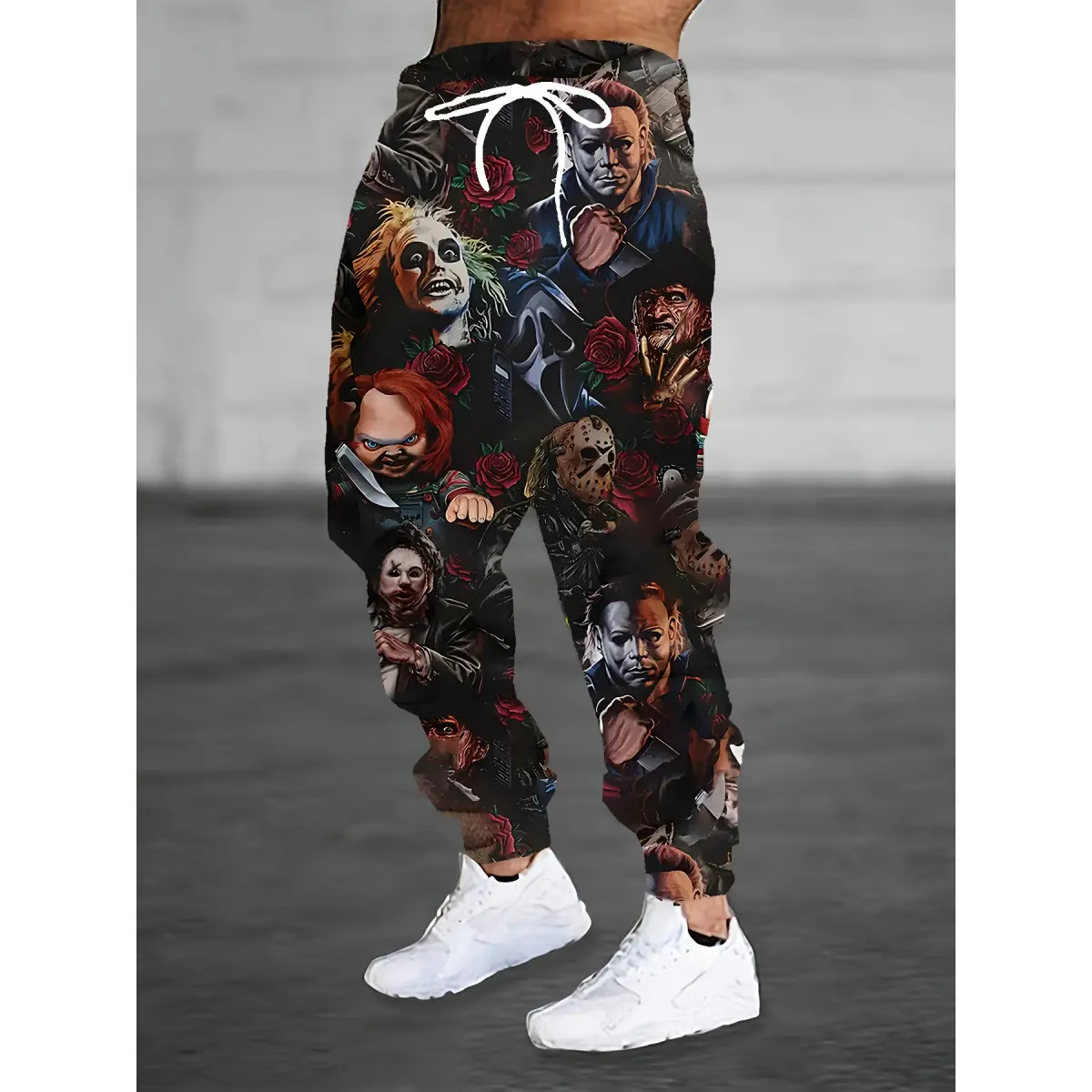 Men's Creative Evil Character Casual Comfortable Sports Pants - Polyester Fiber, Opaque