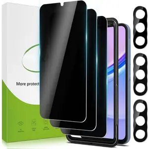 3 Pack for  Galaxy A15 5G  Screen Protector with Camera Lens Protector 9H Tempered Glass,Anti Scratch, Bubble Free, Easy to install (Galaxy A15 )
