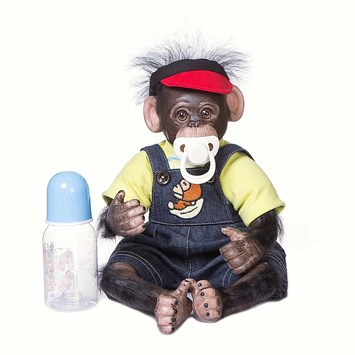 Reborn Monkey Doll 18 Inches 45 cm Monkey Toddler Doll Girl Vinyl Limbs and Cloth Body with Handmade Newborn Monkeys Baby  Soft Cloth Body Best Xmas Gift for Kids christmas year birthday present toys collector sale