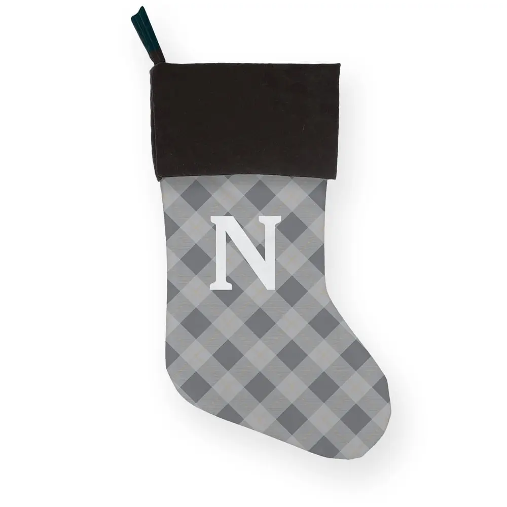Personalized Christmas Stocking With Initial  Custom Holiday Stocking For Family, Kids, Pets & Couples  Embroidered Name Stocking, Christmas Mantle Decor
