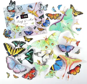 Realistic Paper Butterfly Moth,46 Count Double-Sided Faux Butterfly,Vintage Floral Decoration,Epoxy Resin Supplies/ Accessories for Resin Art,Crafts,Molds - LET'S RESIN