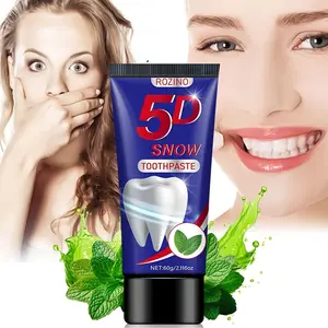 ROZINO-5D Snow Toothpaste Coconut Oil Mint & Grape Formula for Multi-Dimensional Oral Care 60g Gentle Nourishment Long-Lasting Fresh Breath