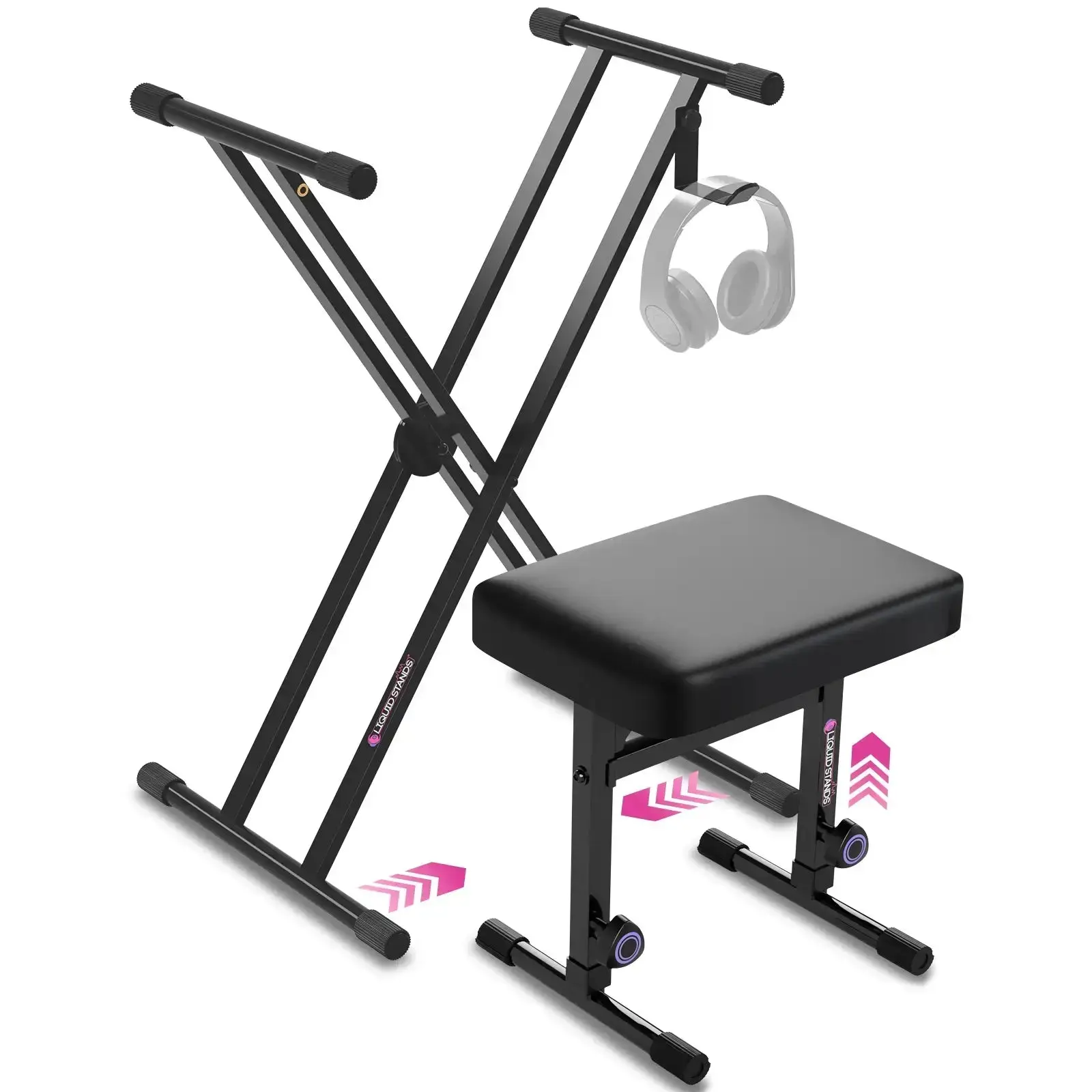 Adjustable X Style Keyboard Stand and Bench