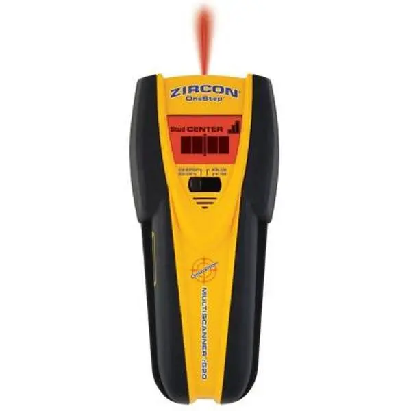 Zircon International Multiscanner I520 Onestep 63960 Automatic Stud Finder, Wood Detection Tool, Wire Warning & AC Scan Physical Measuring Instrument