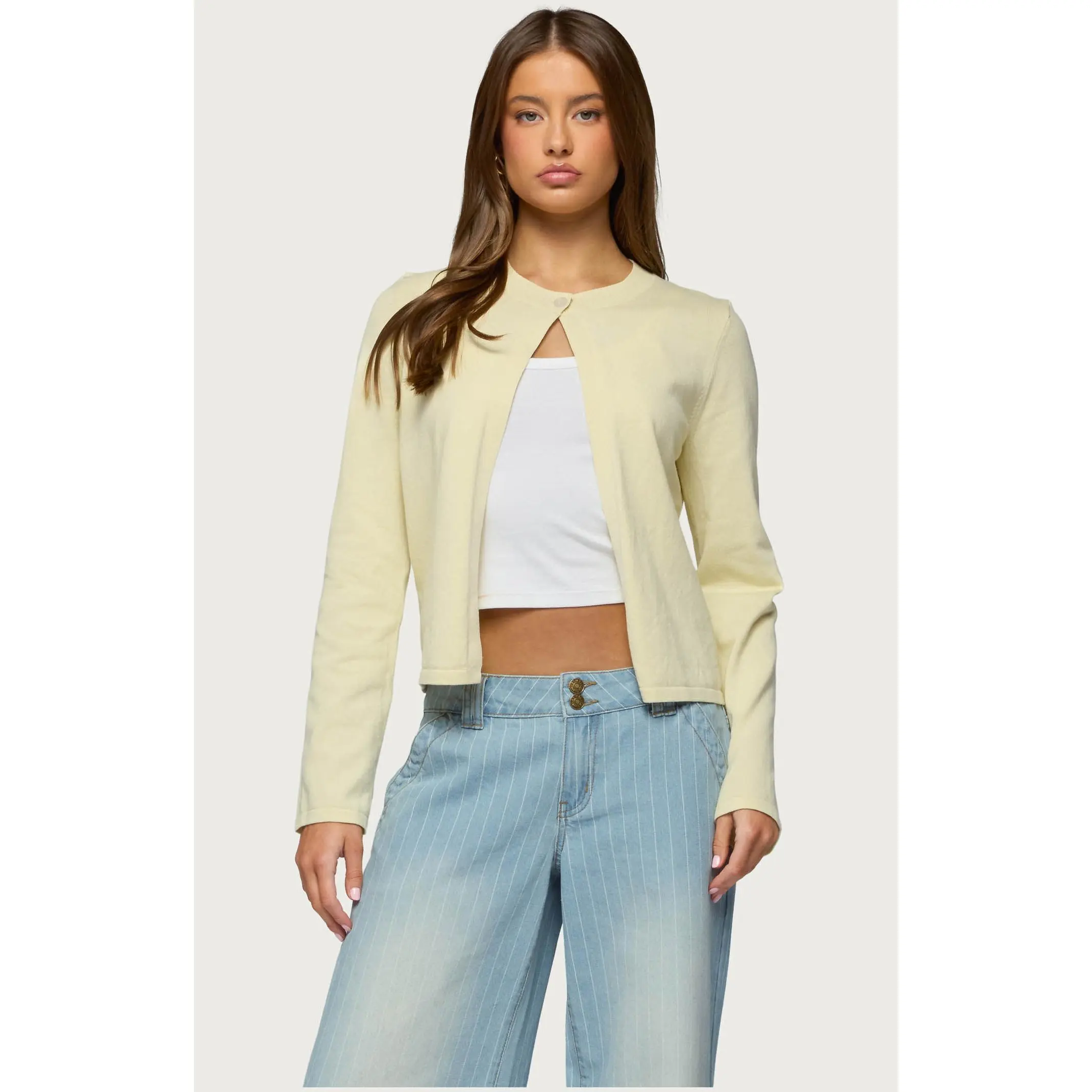 Edikted Women's Jenie Split Front Knit Cardigan