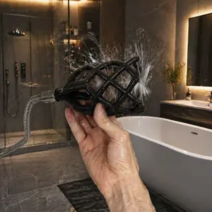 Men's Shower Head 7.5cm Wide Bore Spiral- 3D Printed Luxury Standing Showers Durable and Easy to Install