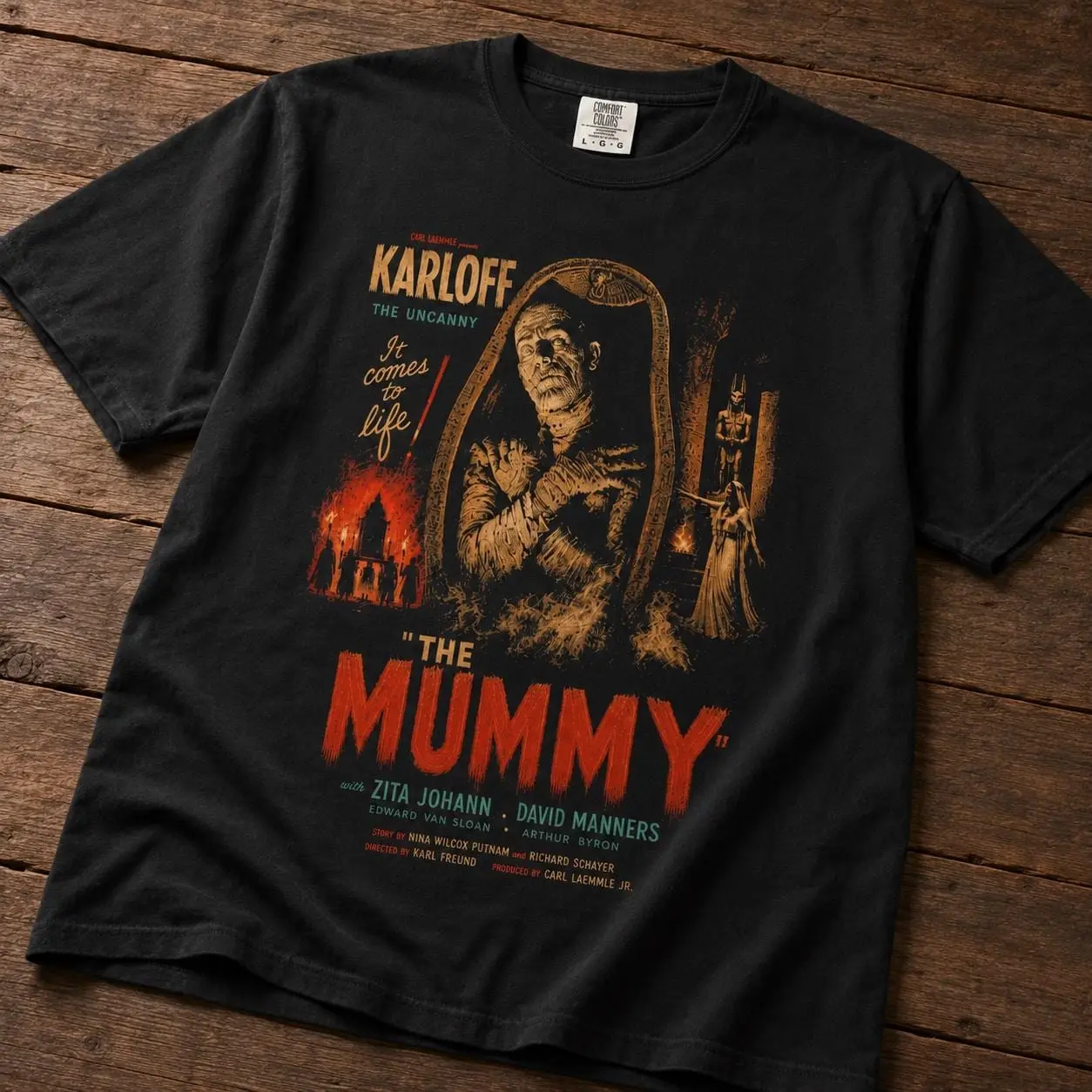 Comfort Colors The Mummy Shirt, Vintage Horror Movie Tee, Classic Monster Graphic T-Shirt