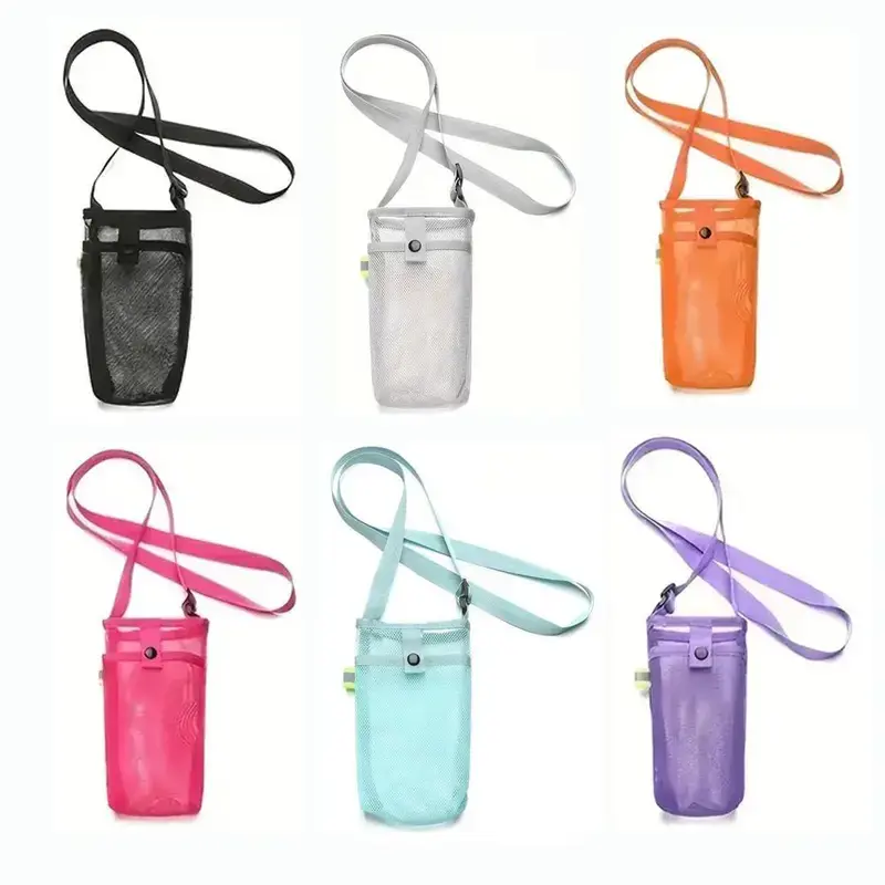 6Pcs/Set Water Bottle Holder Carrier with Adjustable Shoulder Strap,Beach & Sports Bottle Bag for Hiking,Gym,Camping,Walking,Travel,Christmas Party Gifts,Hand Tools Kits