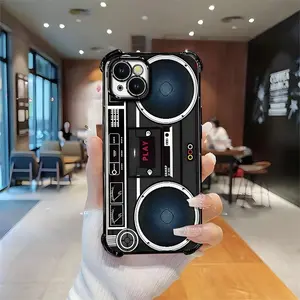 Vintage 80s Boombox Cassette Phone Case for 【iPhone 14 Plus】 | MagSafe Ready, Unique Cool Design Protective Case.666