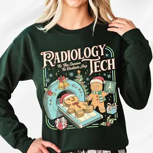 Christmas Radiology Sweatshirt, Gingerbread X-ray Tech Shirt, Team Xray, Rad Tech Holiday Tee,  Xmas Radiology Gift