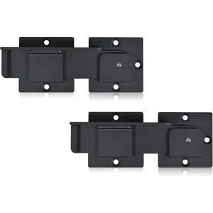 7.5" Flip Gate Latch Lock with Padlock Holes 2Pack, 4mm Heavy Duty  Alloy Door Latch for Outdoor Wooden Fence, Swing and Sliding Open Gate, Double Gate, Barn Door, Shed, Vinyl Fence
