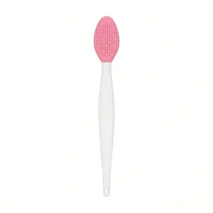 Silicone Double-Sided Lip Exfoliating Brush, Gentle Lip Scrubber Tool for Bright Smooth & Healthy Lips