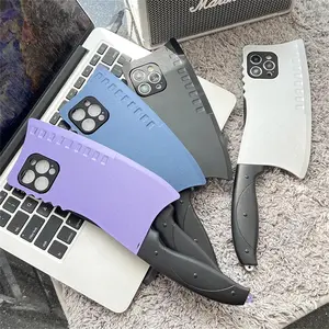 Cute Funny Creative Personalized Kitchen Knife Shape Case with Handle for iPhone 17 16 15 14 13 12 11 Plus Pro Max Cover