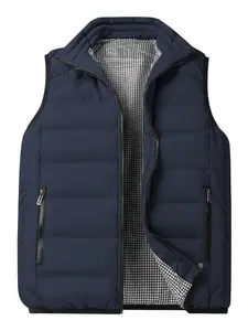 Men'S Vest For Autumn And Winter, Stand Collar, Zipper Pockets, Casual Wear, Home, Daily Outdoors, Sports, And Warm Vest.Chalecos Para Hombre. Vest Men.Christmas Present Sleeveless GiletSleeveless Gilet