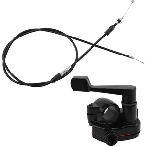 7/8'' 22mm Thumb Throttle Kit with Throttle Cable, Aluminum Throttle Cable Replacement For Motorcycle,Mini Bike, 50-250cc ATV