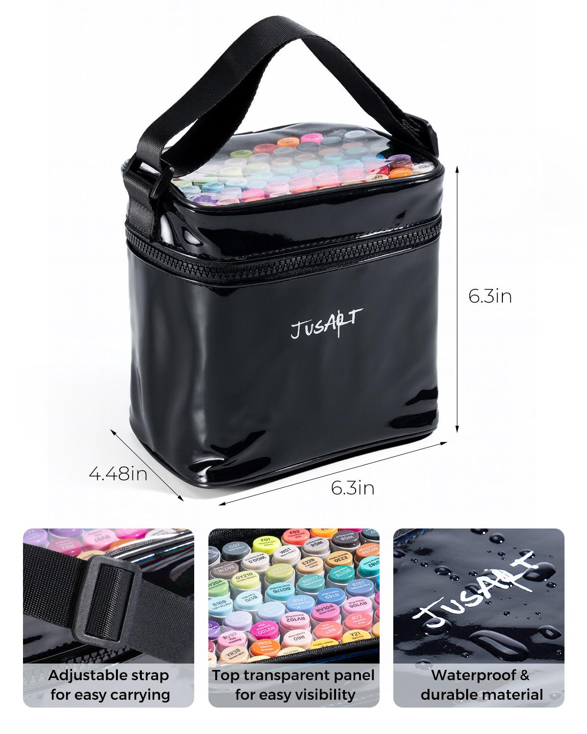 [JusArt] 72/48 Colors Dual Tip Art Markers with Brush & Chisel Pens, Alcohol Brush Markers, Alcohol Based Marker Set for Adult Coloring Books, Drawing, Illustration, Sketching, No Bleed Ink Art Supplies