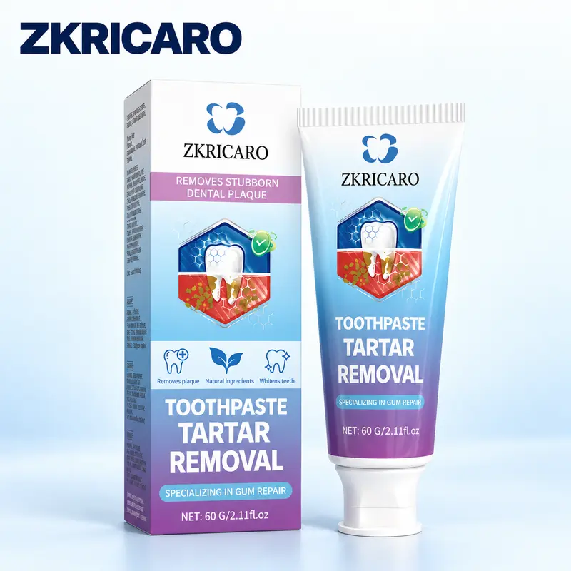 ZKRICARO Anti Cavity Toothpaste Hydroxyapatite, Prevents Bad Breath & Remineralize Enamel, Natural Ingredient Gentle Care to Protects Gum & Whitens Teeth pearly white