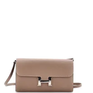 Pre-owned HERMÈS Leather Clutches & Wristlets Hermes Constance To Go Wallet Epsom by Rebag