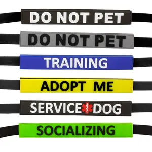 Tacticollar - Do Not Pet, Adopt Me, Training, and Service Dog Leash Sleeves, Double Sided, Highly Visible, Communicate Your Dogs Needs to Prevent Accidents