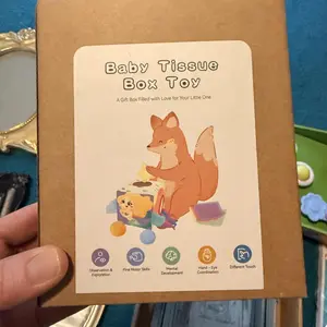 YOUUYS Baby Tissue Box Toy for Babies Montessori Toys Baby Tissue Box Sensory Toys Boy Girl Shower Gifts for Babies Developmental Sensory Pulling Play Scarf Toy Easter gift toddlers