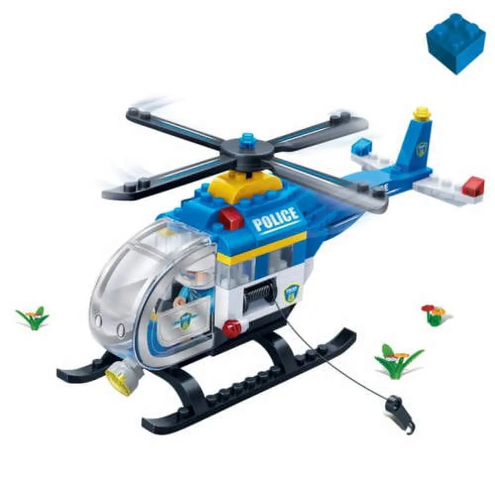 BanBao Police Chopper 122-Piece Building Set