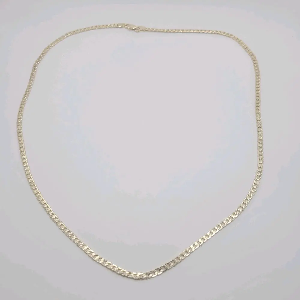 Cuban Linked Chain  diamont cut  18 inches, Gold Pletaed Cadena Cubana de 18 pulgadas, Oro-Laminado laminted gold. Elegant Necklace Daily Wear Necklace. Chain Only