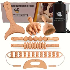 Wooden Massage Tool Set - Manual Massager for Relaxation & Muscle Massage Tools - Body Care & Comfort