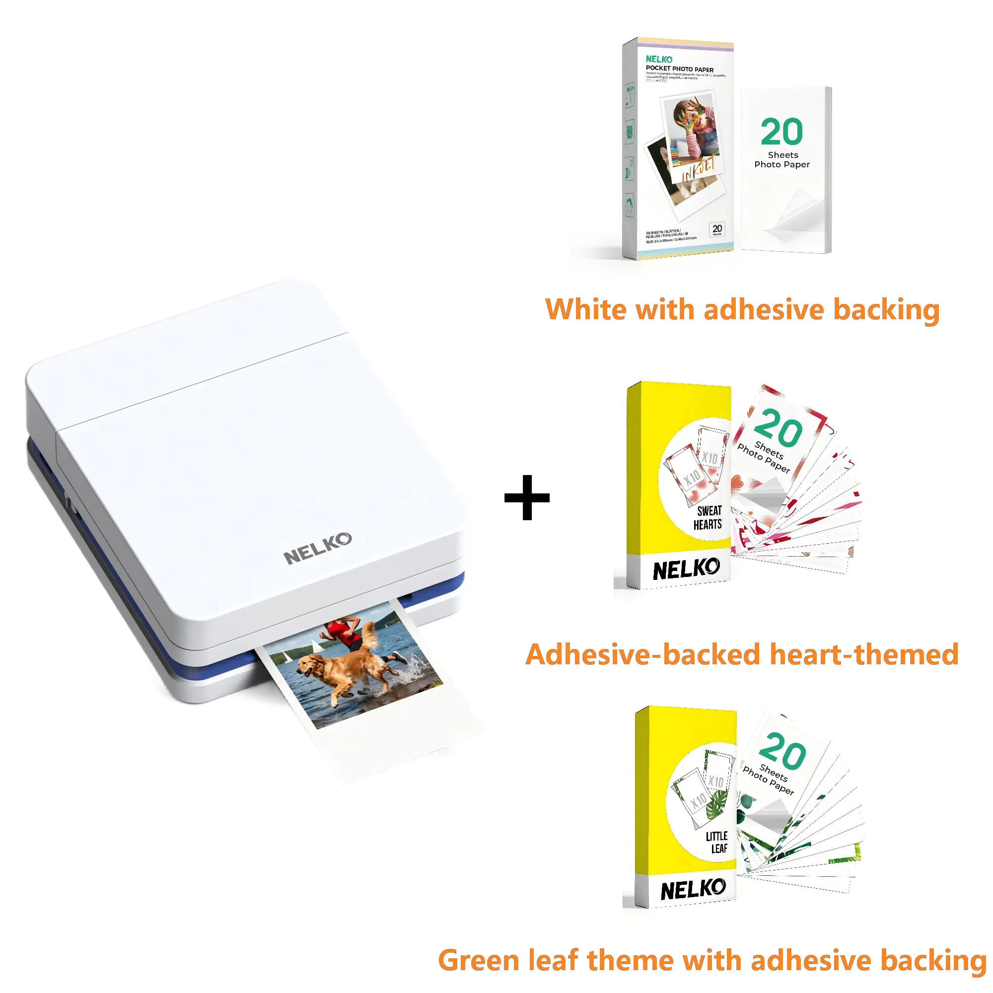 PP01 White+ Photo Sheets (20 white+40 Colored)