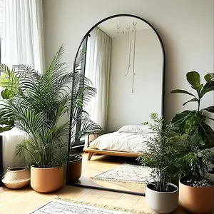 Arch Mirror Full Length,Floor Length Mirror,Arched Floor Mirror,76''x34'' Wall Mirror Full Length, Floor Mirror,Bedroom Mirror Full Length,Black Floor Mirror Living Room Cloakroom