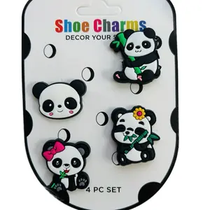 Cute Panda Shoe charms - 4 pack