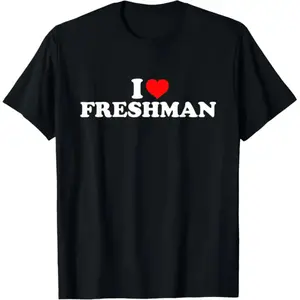 Men's Cotton Short Sleeve T Shirt Summer Casual Oversized Streetwear I Love Freshman Design Fashion Gift Adult Size Menswear Tee Pumpkin Patch Outfit