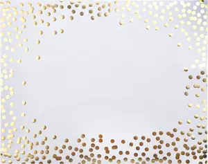 45 Pieces Gold Foil Paper Placemats White and Golden Dots Place Mats Disposable Decorative Paper Table Mats Rectangle Party Placemats for Birthday Wedding Baby Shower Party Dining Decor