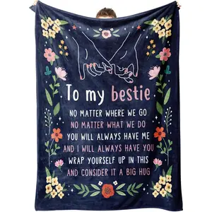 GiltGlimmer Friendship Gifts for Women Valentines Day, Best Friend Birthday Gifts for Women, Best Friend Blanket Gift, to My Bestie Throw Blanket for Mothers Day