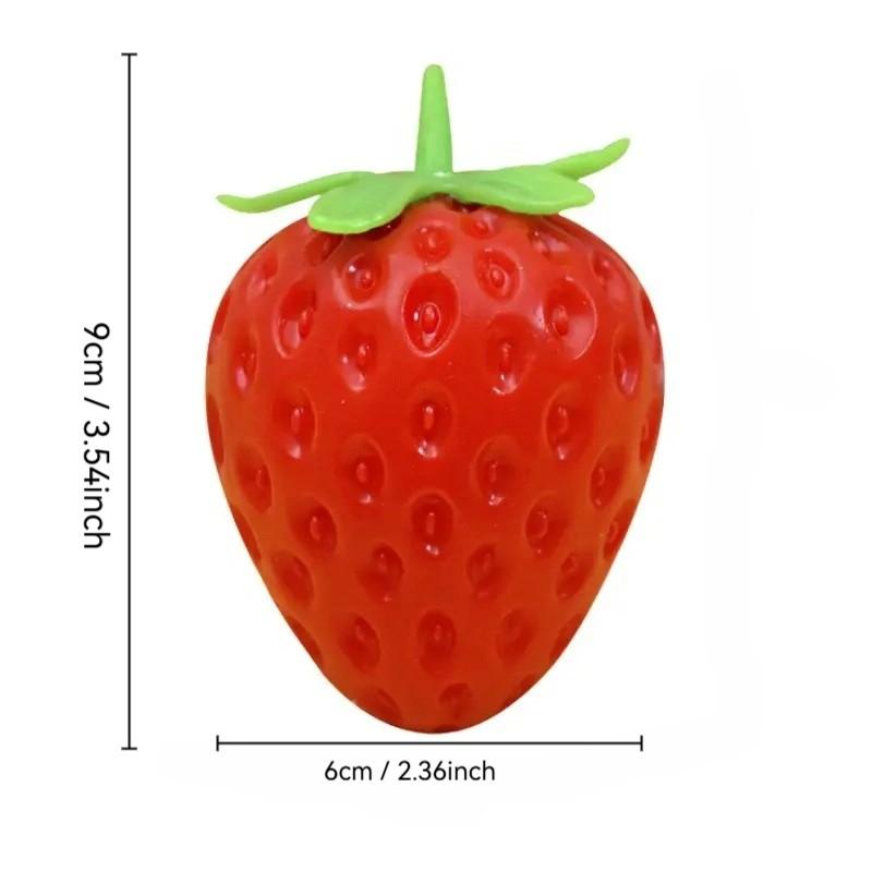 Large Strawberry Soft Plush Toy, Slow Bounce Fruit Ventilation Toy, Fun Sensory Comfort Toy, Home Decor Interactive Prize, Christmas Gift, Squishies