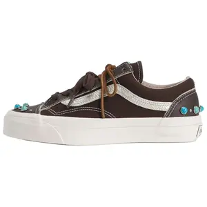 Vans LX Old Skool 36 Gemstone Mushroom Men's Round Toe Lace-Up All Seasons Skate Shoes with Waffle Outsole Comfortable & Lightweight