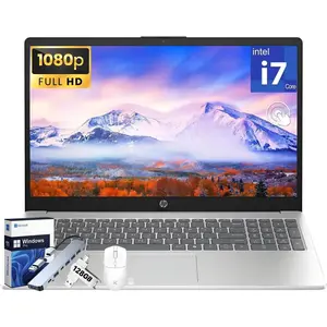 HP 15.6-inch Full HD Touchscreen Business Laptop — Equipped with Intel® Core™ i7-1355U Processor (10-core, up to 5.0 GHz), Wi-Fi 6 connectivity, integrated HD webcam, HDMI port, Microsoft Copilot AI integration, and Windows 11 Pro operating system