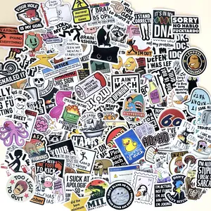 130 Pcs Funny Sarcastic Stickers Pack, Snarky Bold Humor Waterproof Vinyl Meme Stickers, Cute Decals for Laptop Water Bottle Phone iPad Bumper Folding Chair DIY Decor Prank