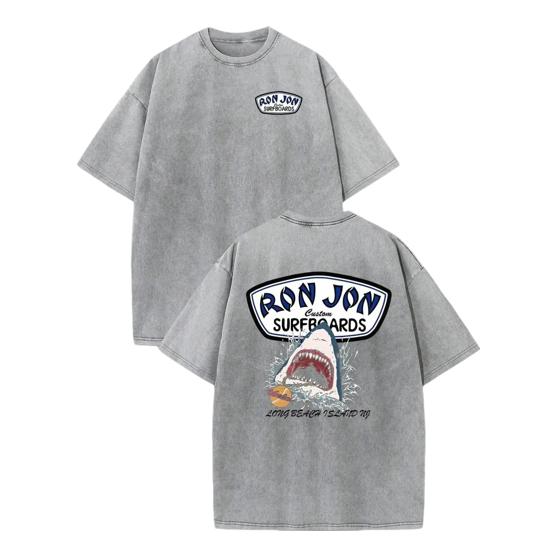 Unisex Ron Jon Surfboards Shark Graphic Washed Tee |     100% Premium Cotton |     Oversized Relaxed Fit |     Retro Beach Surf Aesthetic |     Y2K Casual Streetwear |     Trendy Summer Vacation Top gift shirts men clothing tv show white soulja boy outfit