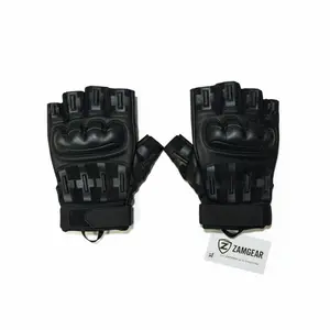 Tactical Gloves Fingerless Hard Knuckles Outdoor Gloves