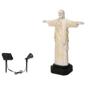 Techko Jesus Statue with Solar Spotlight