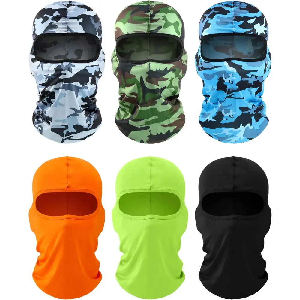 6 Pcs Ski Mask Cover Balaclava Full Face Mask Summer Face Cover UV Protection Balaclava Men Women Outdoor Sports